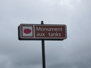 The British Tank Corps memorial near Pozières